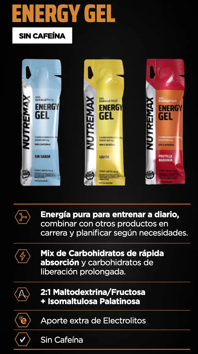 ENERGY GEL NUTREMAX (UNIDAD) S/CAF