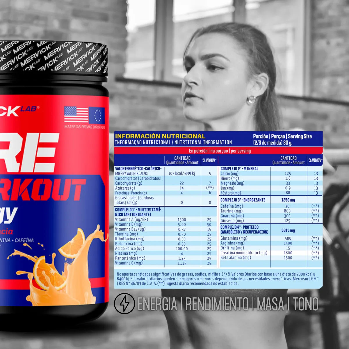 PRE WORKOUT ENERGY MERVICK LAB