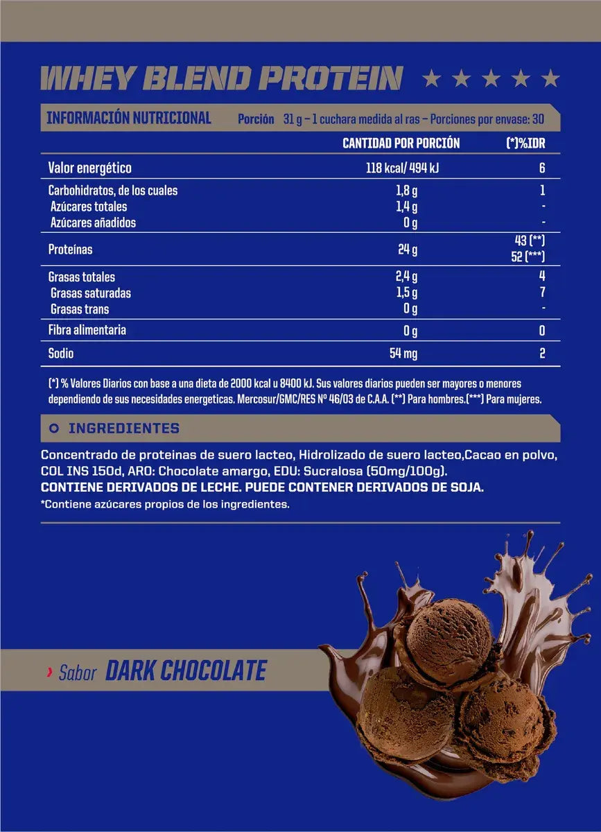 MERVICK LAB WHEY PROTEIN REAL BLEND PROTEINA 930g